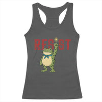Resist Frog AIDS Awareness Racerback Tank Top Portland Activist Political Meme HIV Support Red Ribbon - Wonder Print Shop