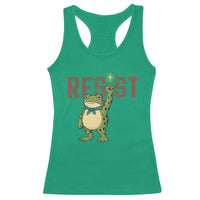 Resist Frog AIDS Awareness Racerback Tank Top Portland Activist Political Meme HIV Support Red Ribbon - Wonder Print Shop