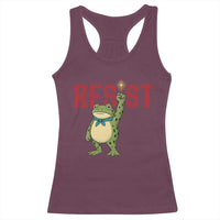 Resist Frog AIDS Awareness Racerback Tank Top Portland Activist Political Meme HIV Support Red Ribbon - Wonder Print Shop