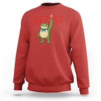 Resist Frog AIDS Awareness Sweatshirt Portland Activist Political Meme HIV Support Red Ribbon - Wonder Print Shop