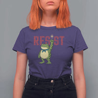 Resist Frog AIDS Awareness T Shirt For Women Portland Activist Political Meme HIV Support Red Ribbon - Wonder Print Shop