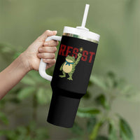 Resist Frog AIDS Awareness Tumbler With Handle Portland Activist Political Meme HIV Support Red Ribbon - Wonder Print Shop