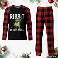 Resist Frog AIDS Awareness Christmas Plaid Pajama Set Funny Portland Activist Meme HIV Support Red Ribbon - Wonder Print Shop