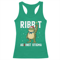 Resist Frog AIDS Awareness Christmas Racerback Tank Top Funny Portland Activist Meme HIV Support Red Ribbon - Wonder Print Shop