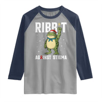 Resist Frog AIDS Awareness Christmas Raglan Shirt Funny Portland Activist Meme HIV Support Red Ribbon - Wonder Print Shop