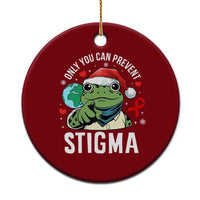 Resist Frog AIDS Awareness Xmas Ceramic Ornament Only You Can Prevent Stigma - Wonder Print Shop