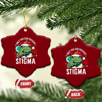 Resist Frog AIDS Awareness Xmas Ceramic Ornament Only You Can Prevent Stigma - Wonder Print Shop