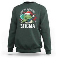 Resist Frog AIDS Awareness Christmas Sweatshirt Only You Can Prevent Stigma - Wonder Print Shop