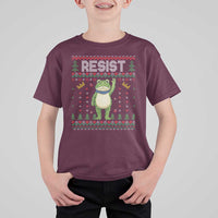 Resist Frog T Shirt For Kid Funny Portland Protest ICE Activist Meme 2025 - Wonder Print Shop