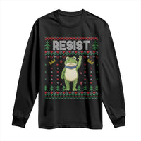 Resist Frog Long Sleeve Shirt Funny Portland Protest ICE Activist Meme 2025 - Wonder Print Shop