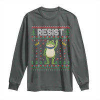 Resist Frog Long Sleeve Shirt Funny Portland Protest ICE Activist Meme 2025 - Wonder Print Shop