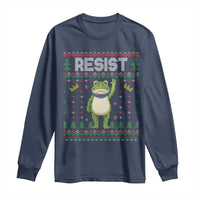 Resist Frog Long Sleeve Shirt Funny Portland Protest ICE Activist Meme 2025 - Wonder Print Shop