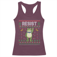 Resist Frog Racerback Tank Top Funny Portland Protest ICE Activist Meme 2025 - Wonder Print Shop