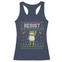 Resist Frog Racerback Tank Top Funny Portland Protest ICE Activist Meme 2025 - Wonder Print Shop