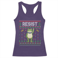 Resist Frog Racerback Tank Top Funny Portland Protest ICE Activist Meme 2025 - Wonder Print Shop