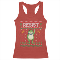 Resist Frog Racerback Tank Top Funny Portland Protest ICE Activist Meme 2025 - Wonder Print Shop
