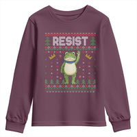 Resist Frog Youth Sweatshirt Funny Portland Protest ICE Activist Meme 2025 - Wonder Print Shop