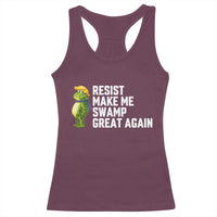 Resist Frog Racerback Tank Top Funny Polittical 2025 Meme - Wonder Print Shop