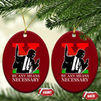 Malcolm X Ceramic Ornament By Any Means Necessary - Wonder Print Shop