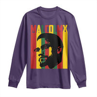 Malcolm X Long Sleeve Shirt Pan African Flag Black History - Wonder Print Shop