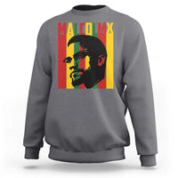 Malcolm X Sweatshirt Pan African Flag Black History - Wonder Print Shop