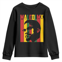 Malcolm X Youth Sweatshirt Pan African Flag Black History - Wonder Print Shop