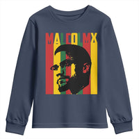 Malcolm X Youth Sweatshirt Pan African Flag Black History - Wonder Print Shop