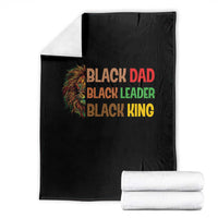 Black Affrican Melanin Throw Blanket Lion Father Day Dad Leader Black King - Wonder Print Shop