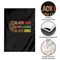 Black Affrican Melanin Garden Flag Lion Father Day Dad Leader Black King - Wonder Print Shop
