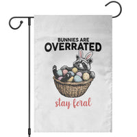 Funny Easter Raccoon Bunny Garden Flag Bunnies Are Overrated Stay Feral