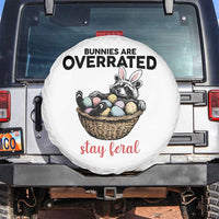 Funny Easter Raccoon Bunny Spare Tire Cover Bunnies Are Overrated Stay Feral