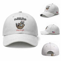 Funny Easter Raccoon Bunny Baseball Cap Bunnies Are Overrated Stay Feral