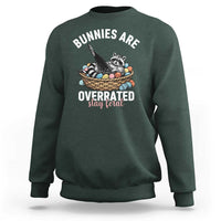 Funny Easter Raccoon Meme Sweatshirt Bunnies Are Overrated Stay Feral