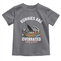 Funny Easter Raccoon Meme Toddler T Shirt Bunnies Are Overrated Stay Feral