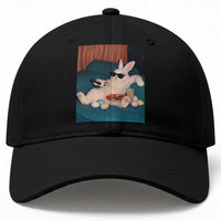 Easter Bunny Iced Coffee Baseball Cap Funny Animal Meme