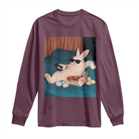 Easter Bunny Iced Coffee Long Sleeve Shirt Funny Animal Meme