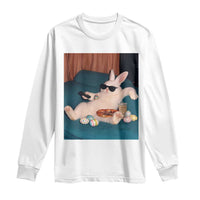 Easter Bunny Iced Coffee Long Sleeve Shirt Funny Animal Meme