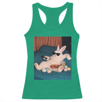 Easter Bunny Iced Coffee Racerback Tank Top Funny Animal Meme