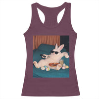 Easter Bunny Iced Coffee Racerback Tank Top Funny Animal Meme