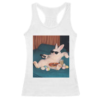 Easter Bunny Iced Coffee Racerback Tank Top Funny Animal Meme