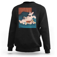 Easter Bunny Iced Coffee Sweatshirt Funny Animal Meme