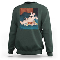 Easter Bunny Iced Coffee Sweatshirt Funny Animal Meme
