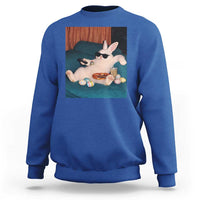 Easter Bunny Iced Coffee Sweatshirt Funny Animal Meme
