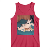 Easter Bunny Iced Coffee Tank Top Funny Animal Meme