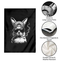 Funny Easter Bunny Smoking Meme Garden Flag