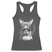 Funny Easter Bunny Smoking Meme Racerback Tank Top