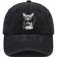 Funny Easter Bunny Smoking Meme Washed Cotton Baseball Cap