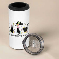 Funny Easter Black Cat 4 in 1 Can Cooler Tumbler I Do What I Want