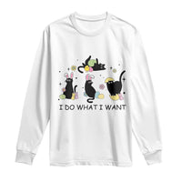 Funny Easter Black Cat Long Sleeve Shirt I Do What I Want