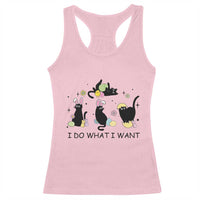 Funny Easter Black Cat Racerback Tank Top I Do What I Want